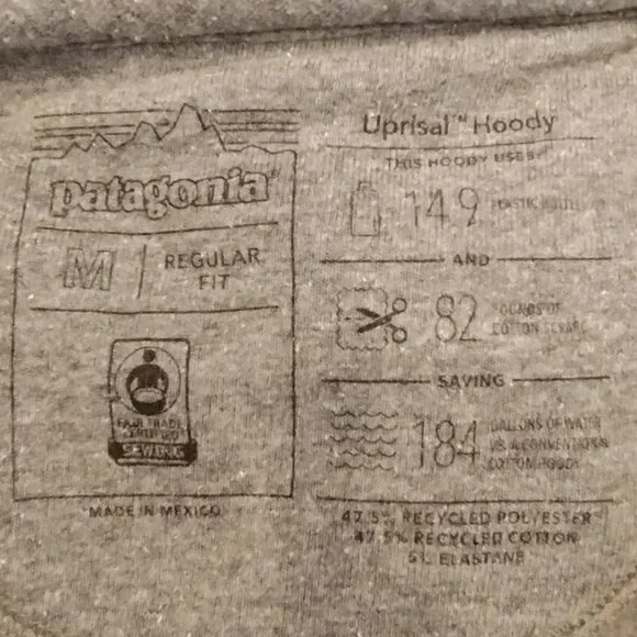 Patagonia Uprisal P-6 Logo Hoody Size M - Picture 11 of 11